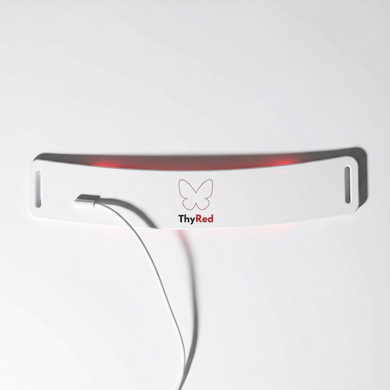 The ThyRed device — 27-emitter red & near-infrared thyroid-area collar